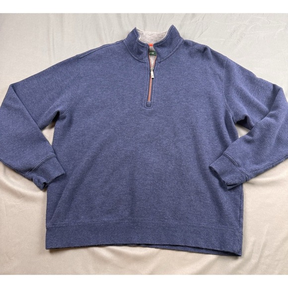 Orvis Other - Orvis 1/4 Zip Pullover Sweater Pima Cotton Mens Large Navy Casual Comfy Outdoor